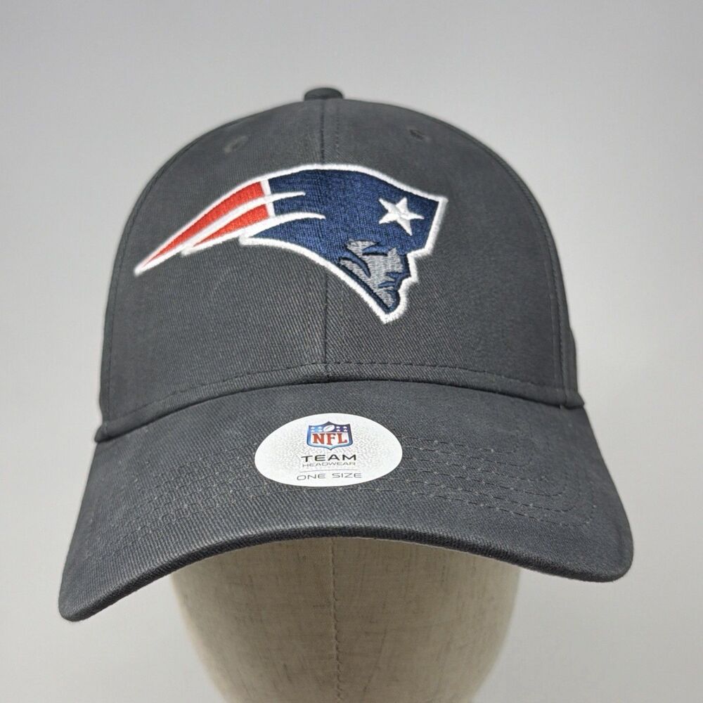New England Patriots NFL Team Apparel Gray Adjustable Hat Cap NOS